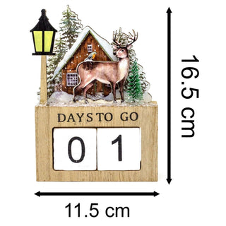Stag Christmas Advent Calendar | Reindeer Perpetual 24 - Day Countdown Block