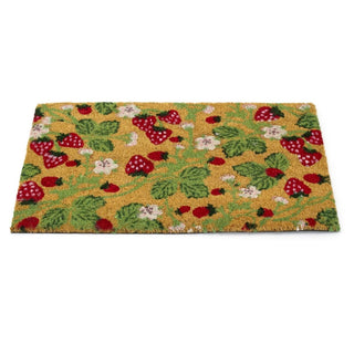 Strawberry Coir Doormat | Summer Fruit Design Non - Slip Outdoor Door Mat 40x60cm