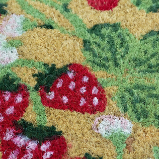 Strawberry Coir Doormat | Summer Fruit Design Non - Slip Outdoor Door Mat 40x60cm