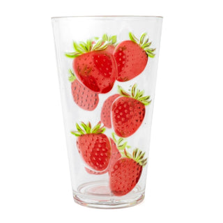 Strawberry Highball Glass | Reusable Hi Ball Plastic Drinks Tumbler - 700ml
