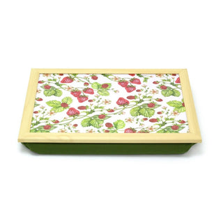 Strawberry Lap Tray with Cushion | Bean Bag Cushioned Tray for Eating - 43x32cm