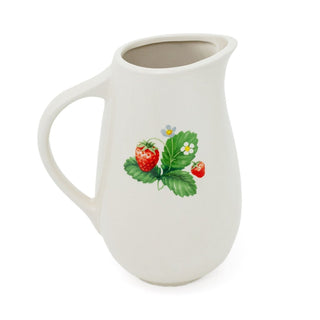 Strawberry Patch Jug | Ceramic Pitcher for Milk, Water & Flowers - 17cm
