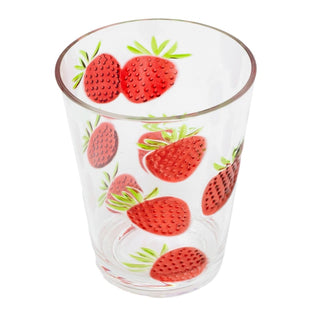 Strawberry Tumbler Glass | Reusable Tumbler Plastic Drinks Glass - 440ml