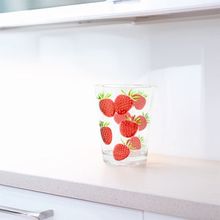 Strawberry Tumbler Glass | Reusable Tumbler Plastic Drinks Glass - 440ml
