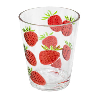 Strawberry Tumbler Glass | Reusable Tumbler Plastic Drinks Glass - 440ml