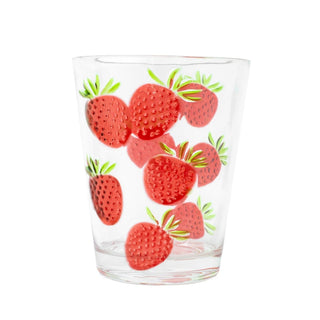 Strawberry Tumbler Glass | Reusable Tumbler Plastic Drinks Glass - 440ml