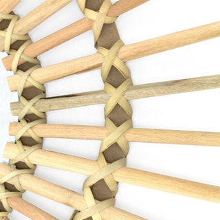 Sunburst Wall Mirror | Round Wall - Mounted Wooden Sun Mirror For Walls - 50cm