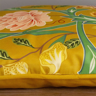 Sussex Yellow Floral Fabric Scatter Cushion | Cushion for Sofa, Bed, Chairs 40cm