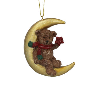 Teddy Bear on the Moon Christmas Bauble | Teddy Ornament for Christmas Tree 8cm