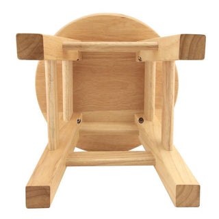Traditional Childrens Wooden Stool | Small Round Plain Wood Kids Step Stool Seat