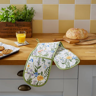 Ulster Weavers Cottage Garden Double Oven Glove | Kitchen Oven Gloves - 88cm