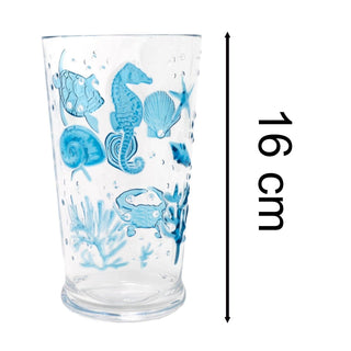 Under the Sea Highball Glass | Reusable Hi Ball Plastic Drinks Tumbler - 650ml