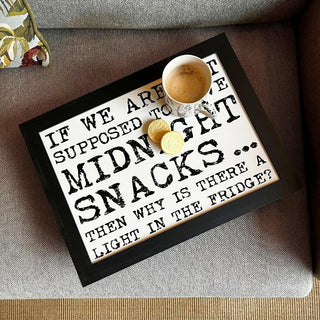 Vintage Quote Lap Tray ~ 43X32 Black Laptray With A Bean Bag Base