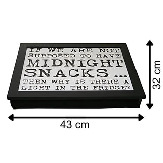Vintage Quote Lap Tray ~ 43X32 Black Laptray With A Bean Bag Base