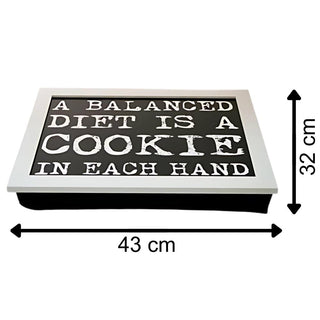 Vintage Quote Lap Tray ~ 43X32 White Laptray With A Bean Bag Base
