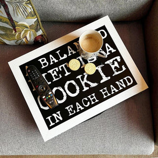 Vintage Quote Lap Tray ~ 43X32 White Laptray With A Bean Bag Base