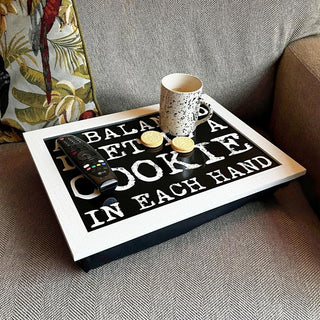 Vintage Quote Lap Tray ~ 43X32 White Laptray With A Bean Bag Base