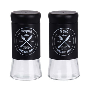 Vintage Style Glass Salt & Pepper Set | 2 - Piece Retro Salt & Pepper Shakers