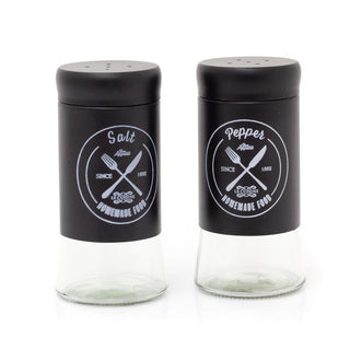 Vintage Style Glass Salt & Pepper Set | 2 - Piece Retro Salt & Pepper Shakers