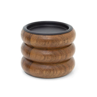 Walnut Pillar Candle Holder | Wooden Candlestick for Pillar Candles - 8cm