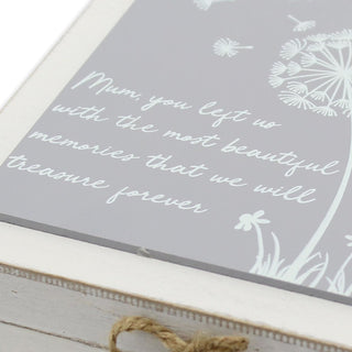 White Wooden Bereavement Keepsake In Loving Memory Box ~ Mum