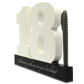 Wooden Birthday Signature Plaque ~ Happy 18Th Birthday Gift