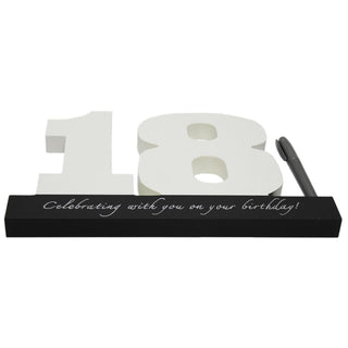 Wooden Birthday Signature Plaque ~ Happy 18Th Birthday Gift