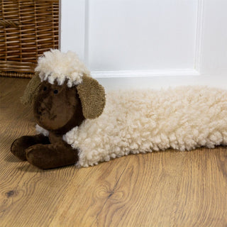 Woolly Sheep Draught Excluder | Fabric Animal Draught Excluder For Doors - 85cm