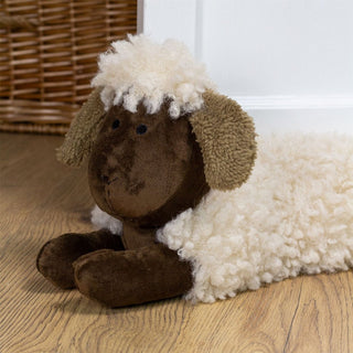 Woolly Sheep Draught Excluder | Fabric Animal Draught Excluder For Doors - 85cm