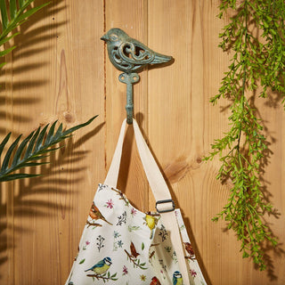 Wrought Iron Bird Wall Hook | Antique Style Iron Bird Shaped Coat Hook - 15cm