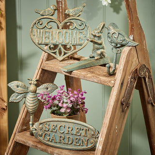 Wrought Iron Bird Wall Hook | Antique Style Iron Bird Shaped Coat Hook - 15cm