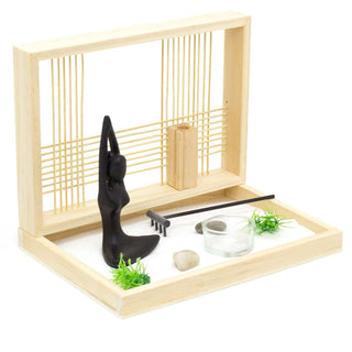 Yoga Thai Zen Garden Set | Desktop Stress Relief Meditation Candle Holder | Buddha Tealight Candle Holder