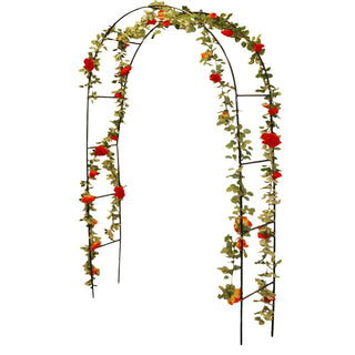 2.4m Garden Rose Arch Metal Flower Support | Climbing Plants Arbour Pergola | Trellis Arch Garden Decor