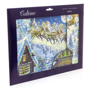 3D Christmas Advent Calendar Magical Sleigh Ride | Fold Out Advent Calendar Traditional Advent Calendar | Picture Advent Calendar Paper Advent Calendar