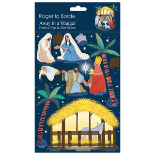 3D Pop & Slot Away In A Manger Christmas Crib Stable Scene Nativity Decoration