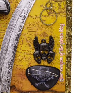 6 Piece Pirate Sword & Accessories | Kids Pirate Costume Fancy Dress Pirate Toys