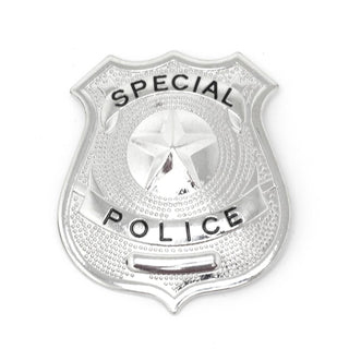 Adult Unisex Police Officer Badge | Fancy Dress Silver Metal Police Badge