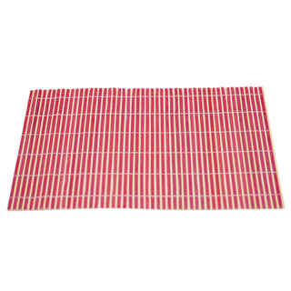 Bamboo Table Placemat | Eco Friendly Dining Table Mats | Plate Mat Settings - Red