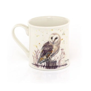Barn Owl Fine China Coffee Cup | Woodland Owl Wildlife Tea Mug for Hot Drinks