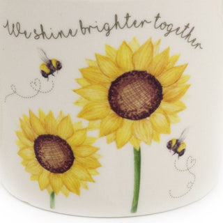 Beautiful Honey Bee Coffee Mug | Ceramic Sunflower Tea Cup | Bumble Bee Hot Drinks Mugs Cups