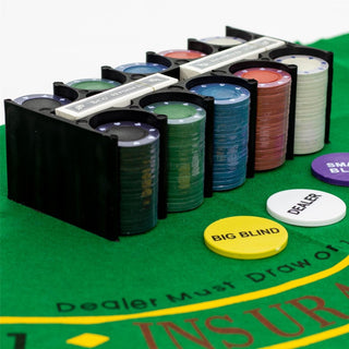 Casino Games Poker Set With 200 Chips | Poker Set With Mat And Chips Blackjack Game | Poker Set And Poker Chips Texas Holdem Poker Set