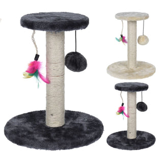 Cat Scratching Post Cat Climbing Tree | Cat Scratch Post With Toys Kitten Scratching Post | Scratching Post For Cat And Kittens Play Tower - Colour Varies One Supplied