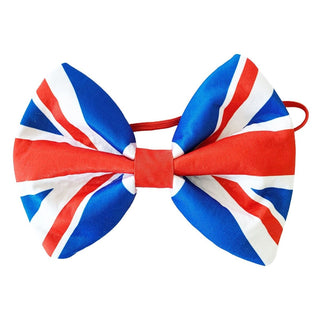 Celebration Union Jack Bowtie Novelty Dicky Bow | British Flag Necktie Fancy-dress | Queens Platinum Jubilee Party Costume Dress-up