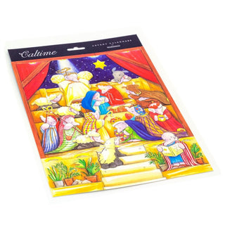 Christmas Advent Calendar Elephant Nativity Play | Cartoon Advent Calendar Traditional Advent Calendar | Picture Advent Calendar Paper Advent Calendar