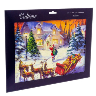Christmas Advent Calendar Special Delivery | Santa's Sleigh Advent Calendar Traditional Advent Calendar | Picture Advent Calendar Paper Advent Calendar