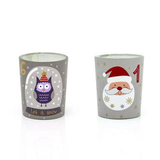 Christmas Candle Advent Calendar | Christmas Scented Tealight Candles Advent Calendar | Christmas Advent Tea Light Candle Calendar Gift Set