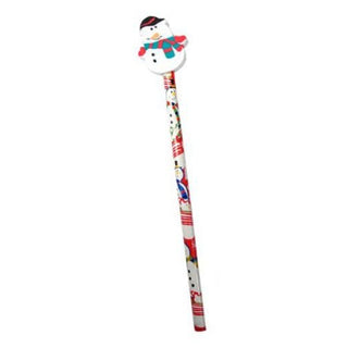 Christmas Eraser Top Pencil - Snowman