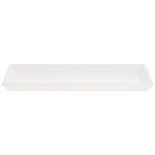 Contemporary White Wooden Display Tray | Trinket Tray Jewellery Dish | Rectangle White Wood Decorative Storage 40cm