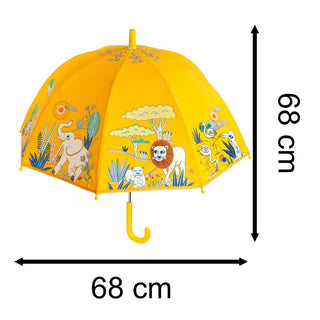 Djeco DD04704 Childrens Dome Umbrella | Medium Kids Umbrella - Savannah