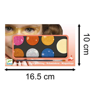 Djeco DJ09232 Kids Face Painting Kit | Childrens Body Art Face Paints - Metallic